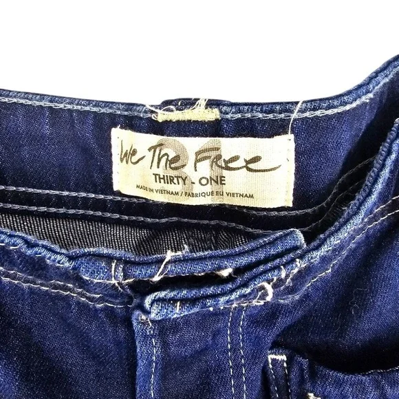 We The Free Wide Leg Women's Jeans Dark Wash Size 31 - Picture 8 of 10